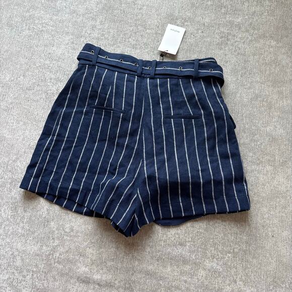 NWT Thefemm Sarrie Blue Stripe Skirt Short - Picture 6 of 6